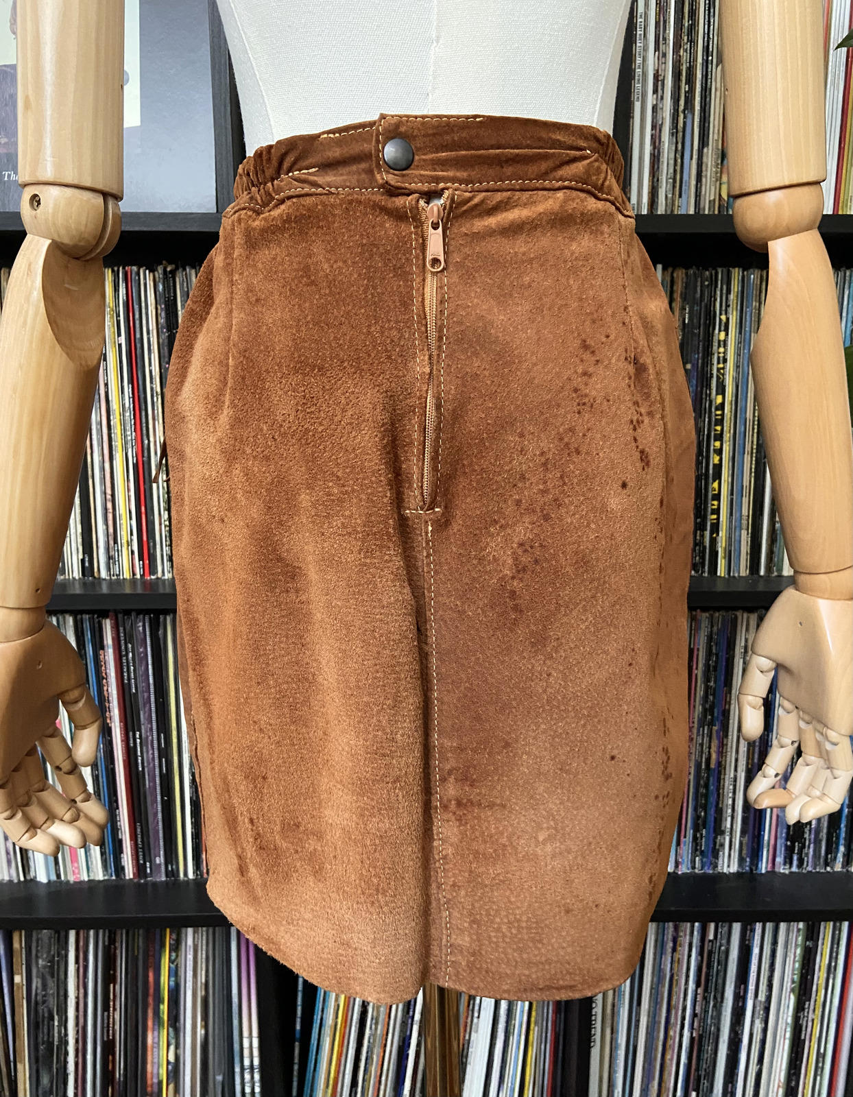 Vintage Brown Western Fringe Skirt