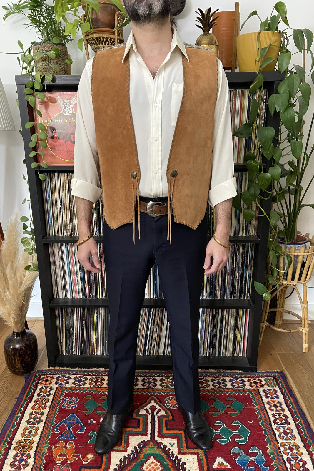 Vintage Mexican Suede Waistcoat