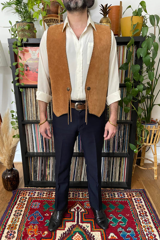 Vintage Mexican Suede Waistcoat