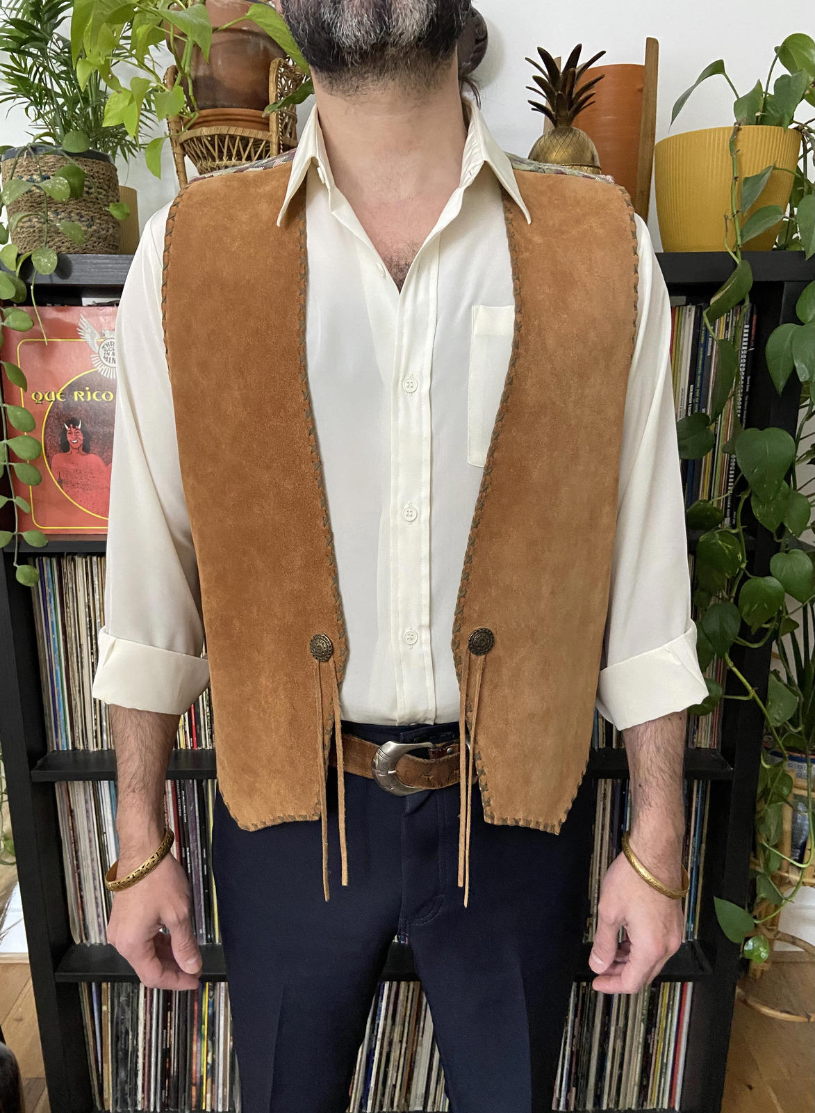 Vintage Mexican Suede Waistcoat