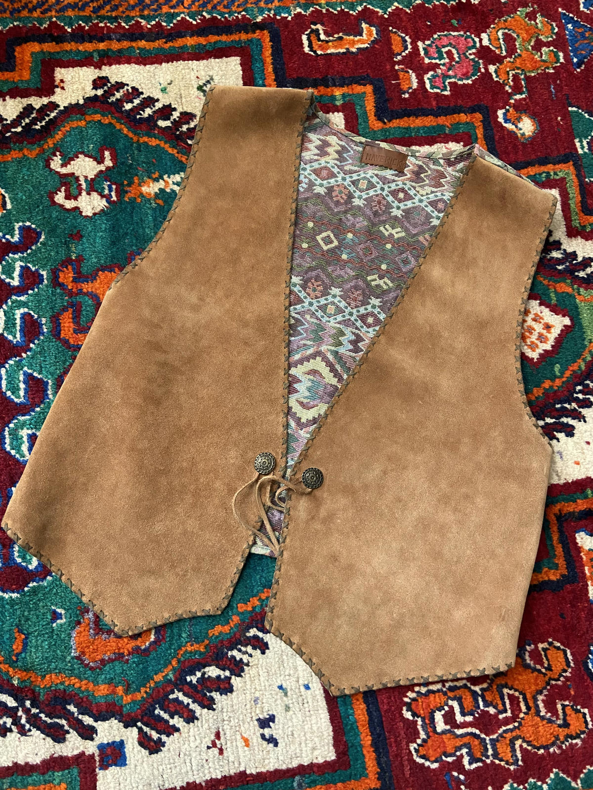 Vintage Mexican Suede Waistcoat