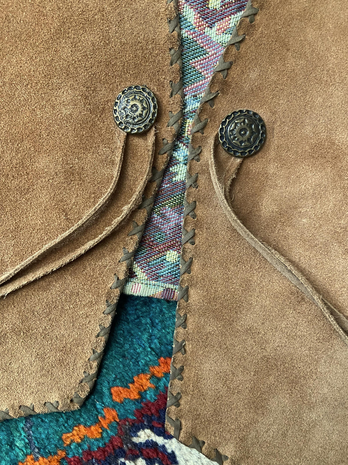 Vintage Mexican Suede Waistcoat