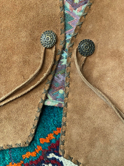 Vintage Mexican Suede Waistcoat