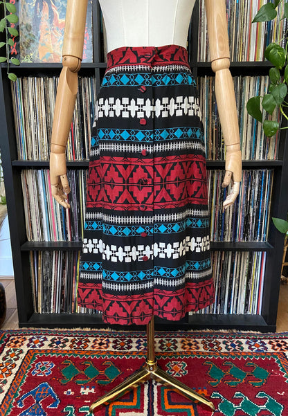 Vintage 1970s Embroidered Folk Skirt