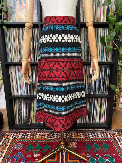 Vintage 1970s Embroidered Folk Skirt