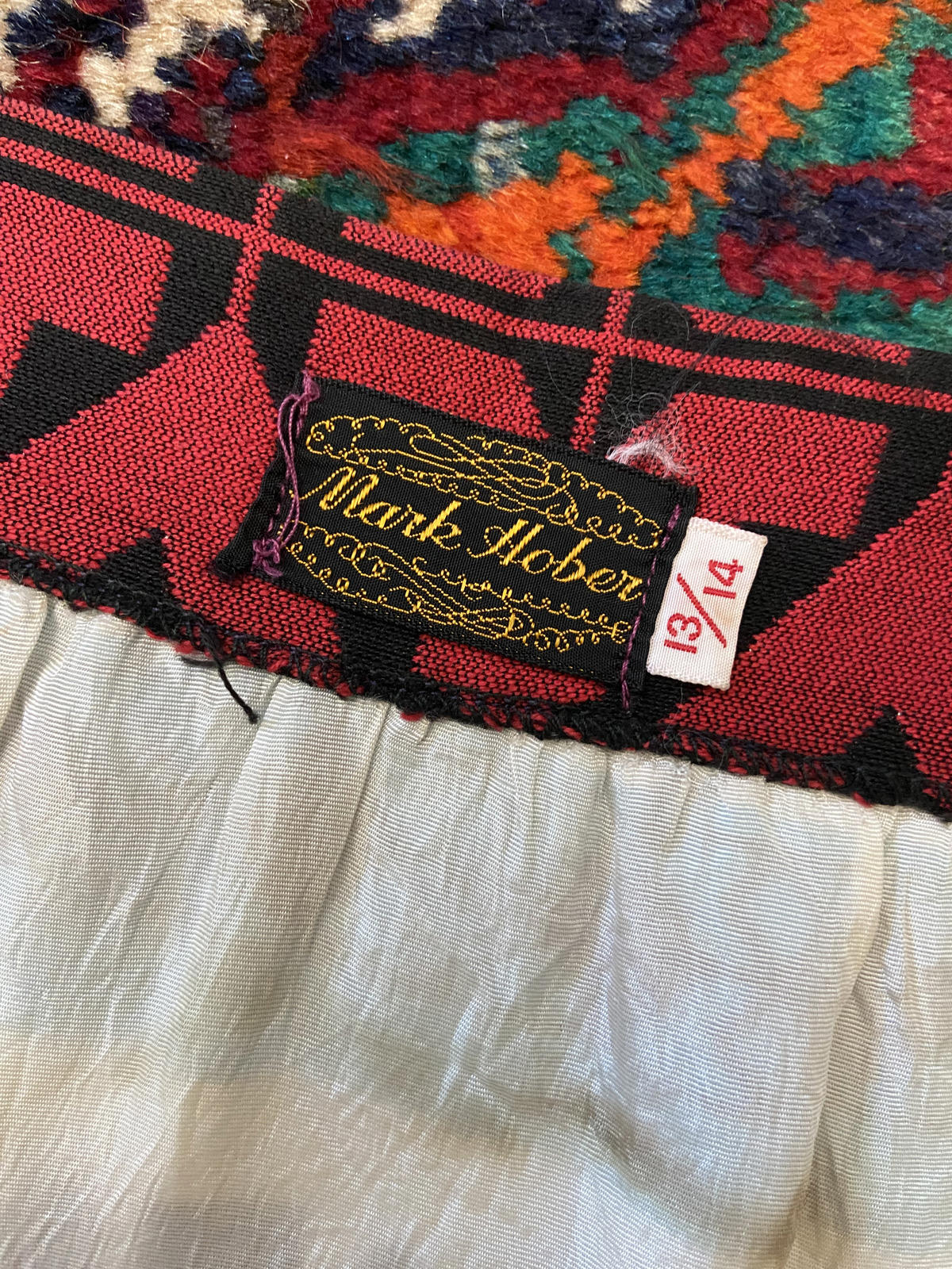 Vintage 1970s Embroidered Folk Skirt