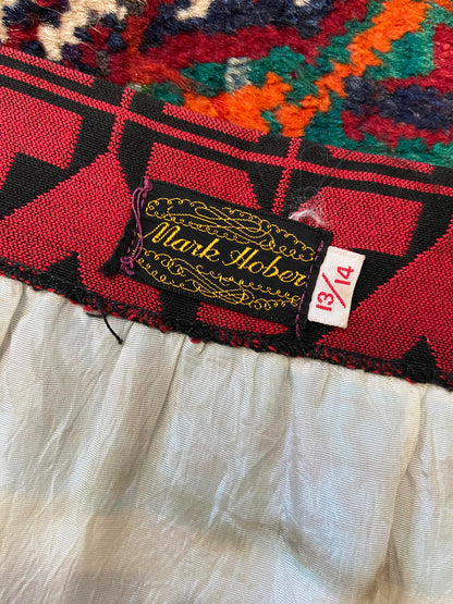 Vintage 1970s Embroidered Folk Skirt