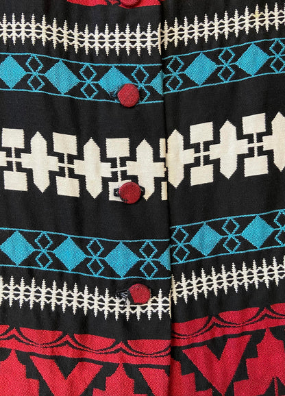 Vintage 1970s Embroidered Folk Skirt