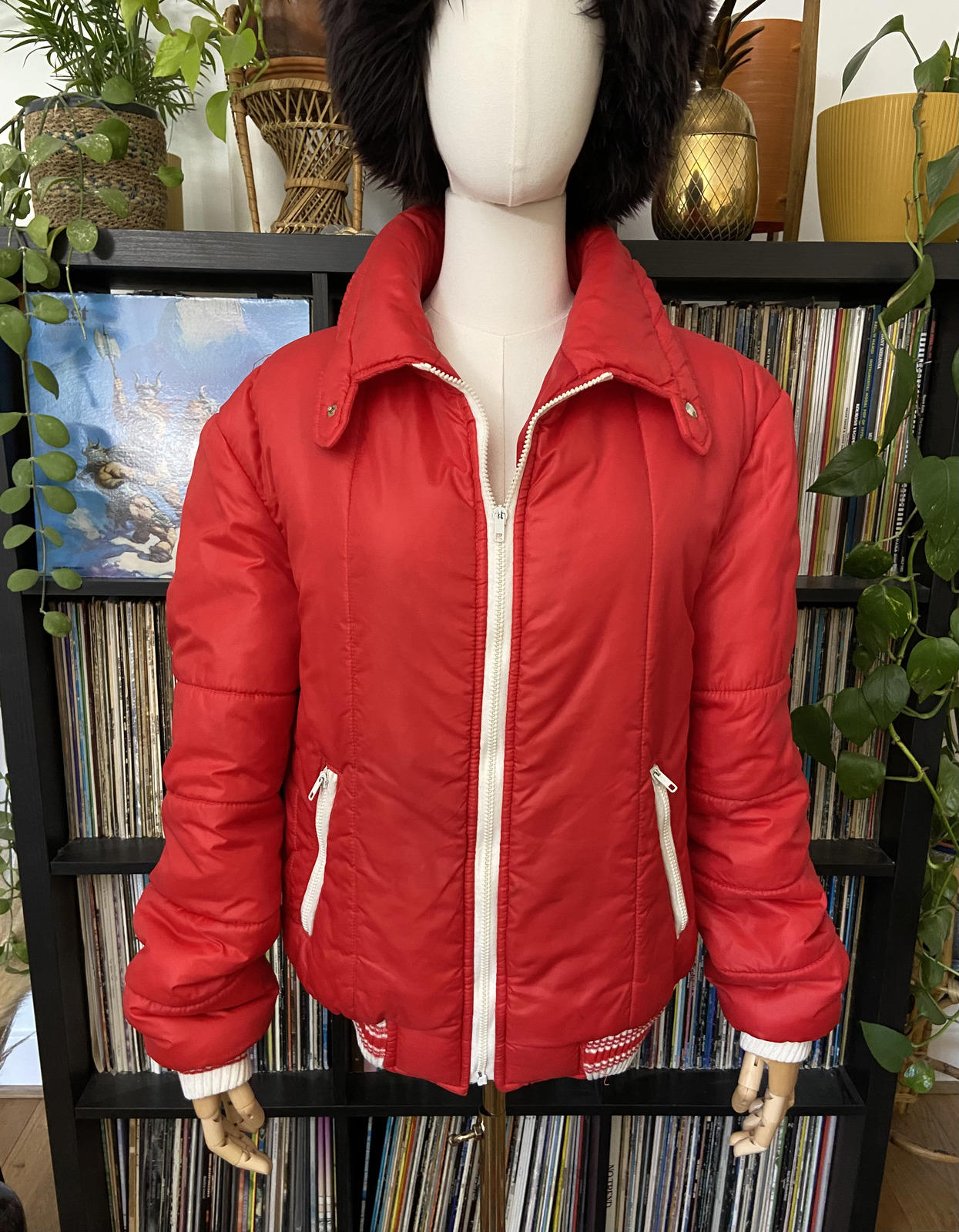 Vintage 1970s Red Puffer Ski Jacket