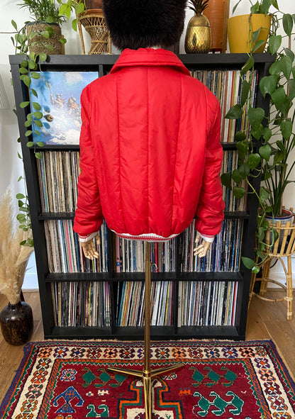 Vintage 1970s Red Puffer Ski Jacket