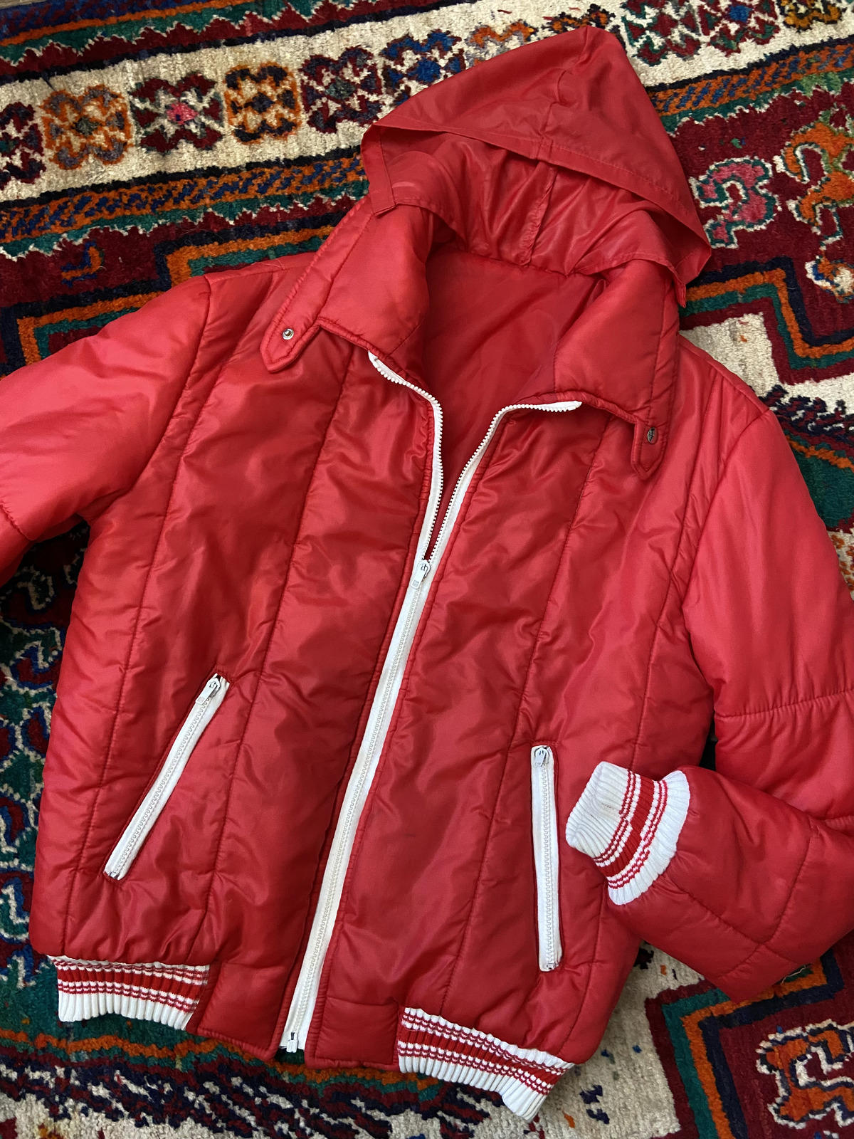 Vintage 1970s Red Puffer Ski Jacket
