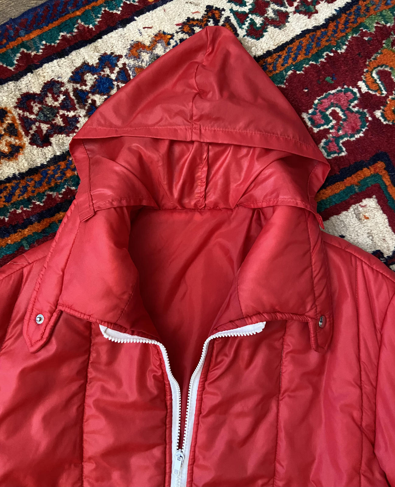 Vintage 1970s Red Puffer Ski Jacket