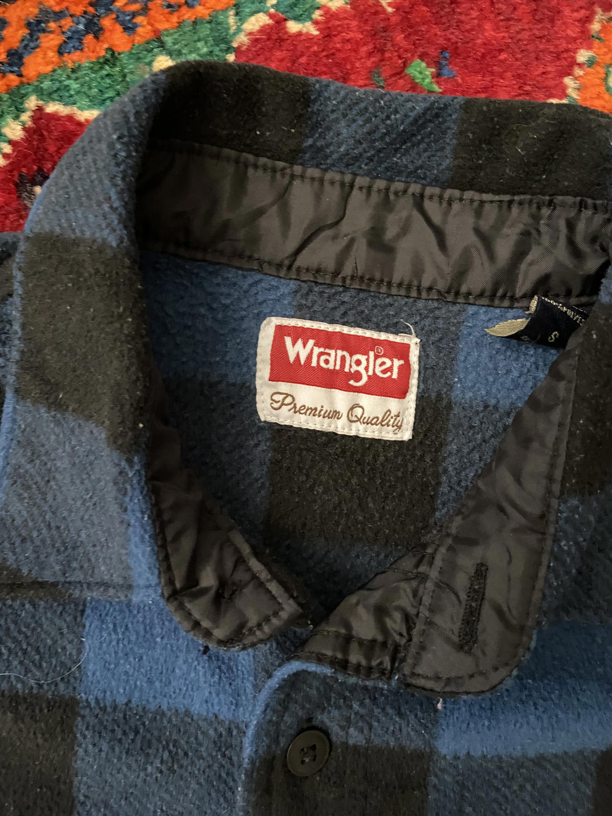 Vintage 90s Blue Wrangler Plaid Shirt