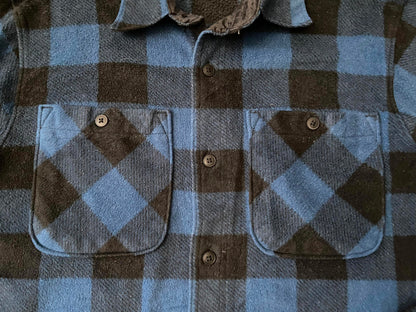Vintage 90s Blue Wrangler Plaid Shirt