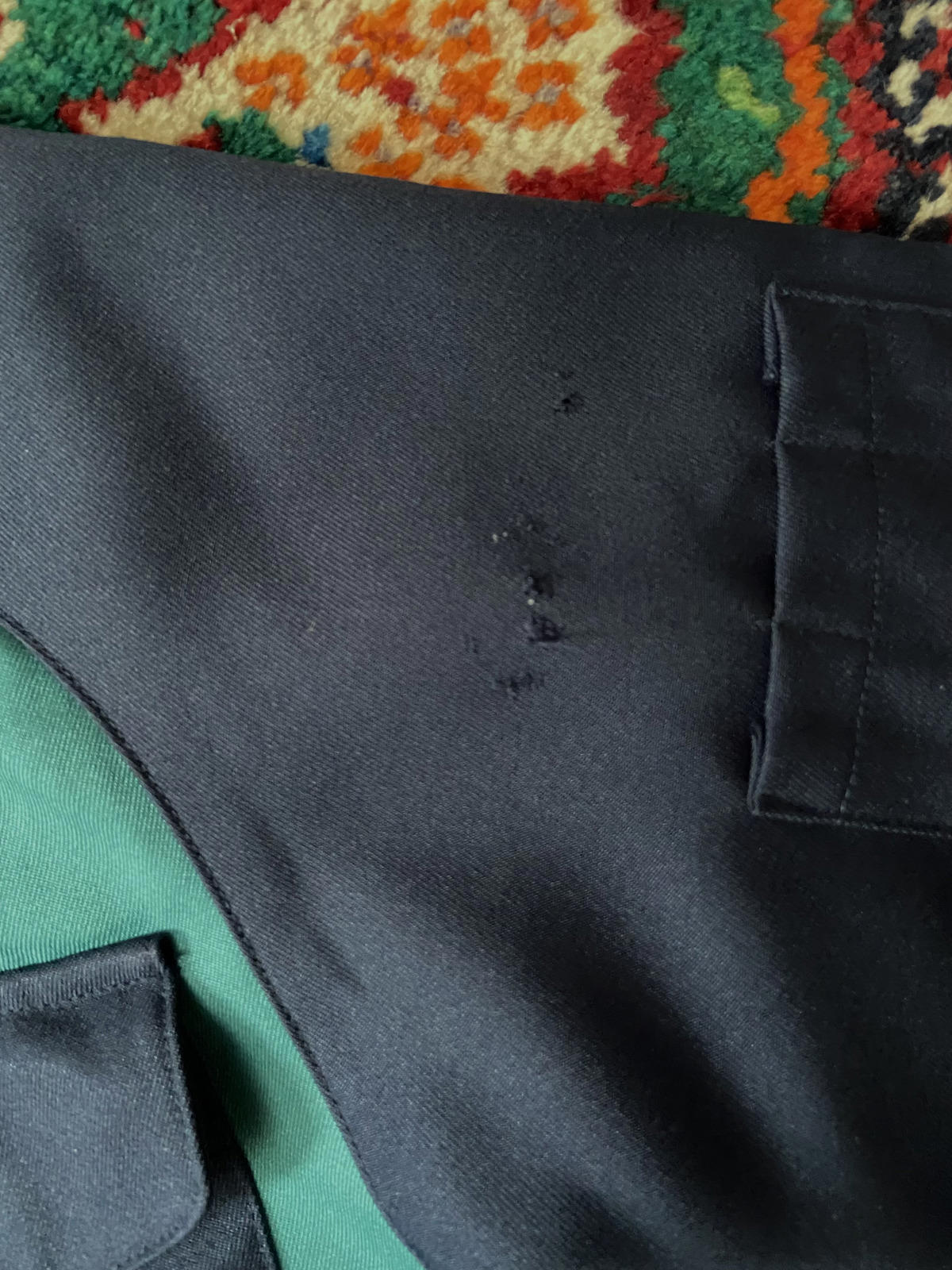 Vintage Navy & Green Japanese-Style Worker Jacket