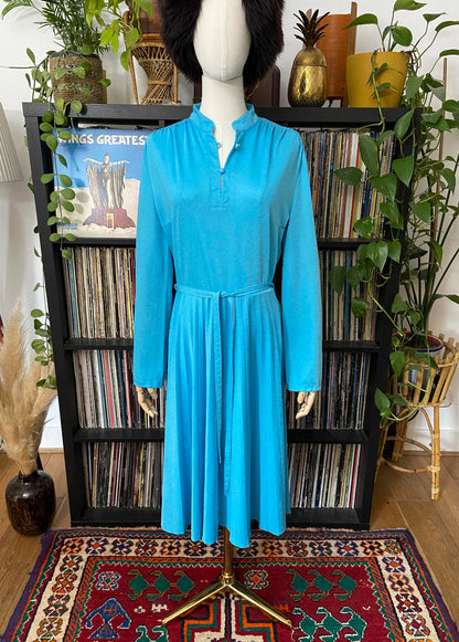 Vintage 1980s Blue Button C&A Dress