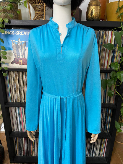 Vintage 1980s Blue Button C&A Dress