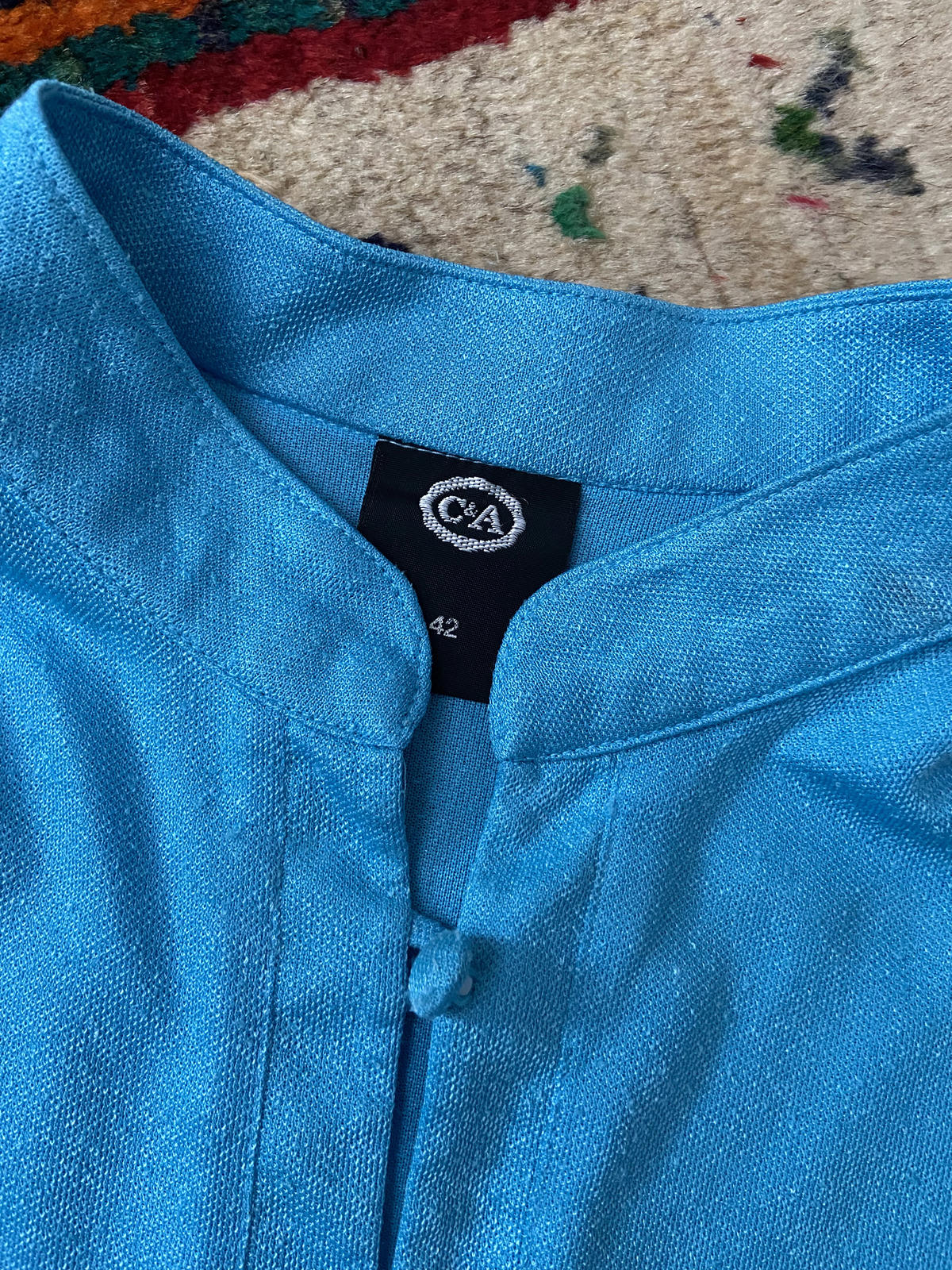 Vintage 1980s Blue Button C&A Dress