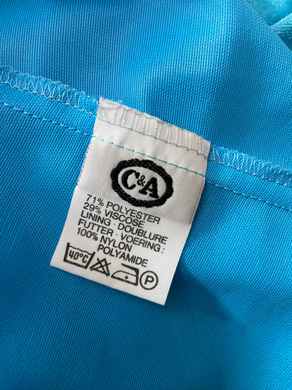 Vintage 1980s Blue Button C&A Dress