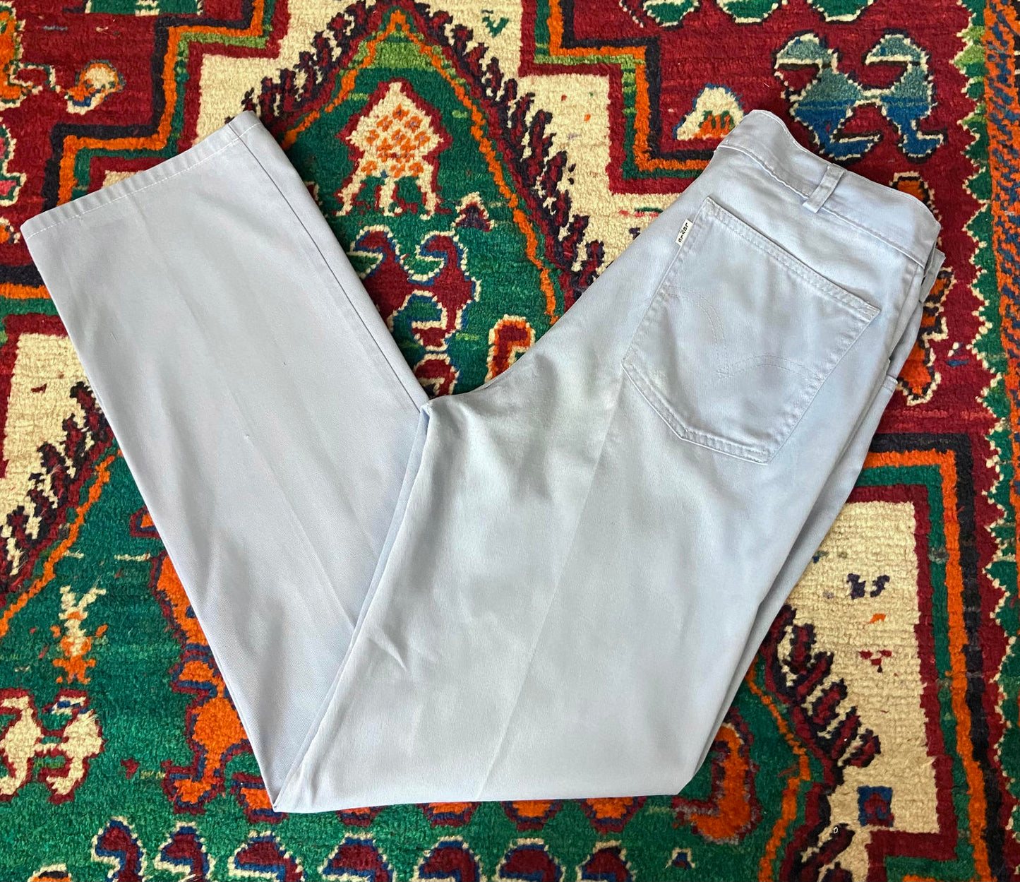 Vintage 1980s Levis White Tab Pale Blue Trousers W31