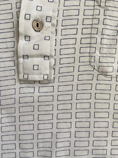 Vintage 1970s White Dagger Collar Japanese Polo Top