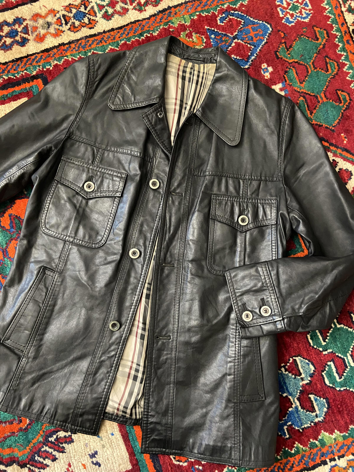 Vintage 1970s Black Leather Jacket