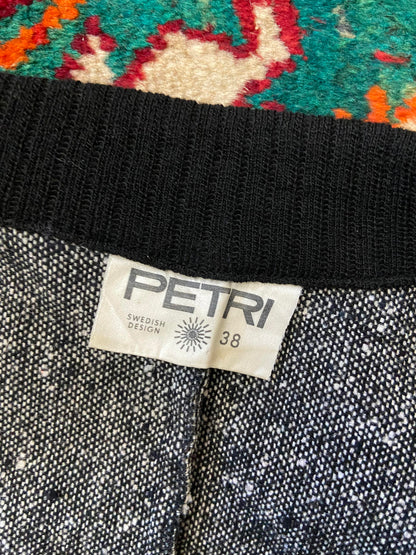 Vintage 1970s Black Tweed Flap Pocket Dress