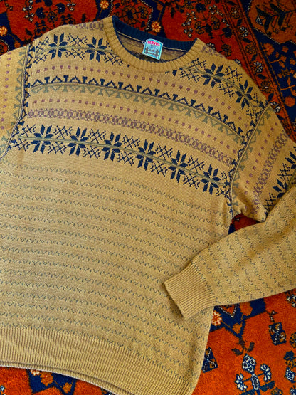 Vintage Patterned Yellow Jumper