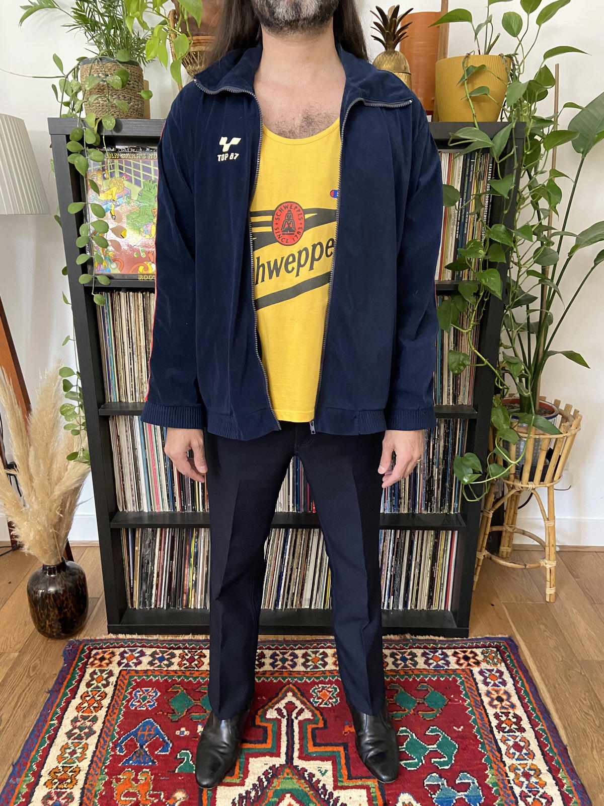 Vintage 1980s Champion Schweppes Vest