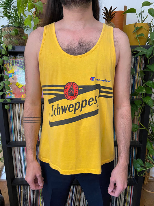 Vintage 1980s Champion Schweppes Vest