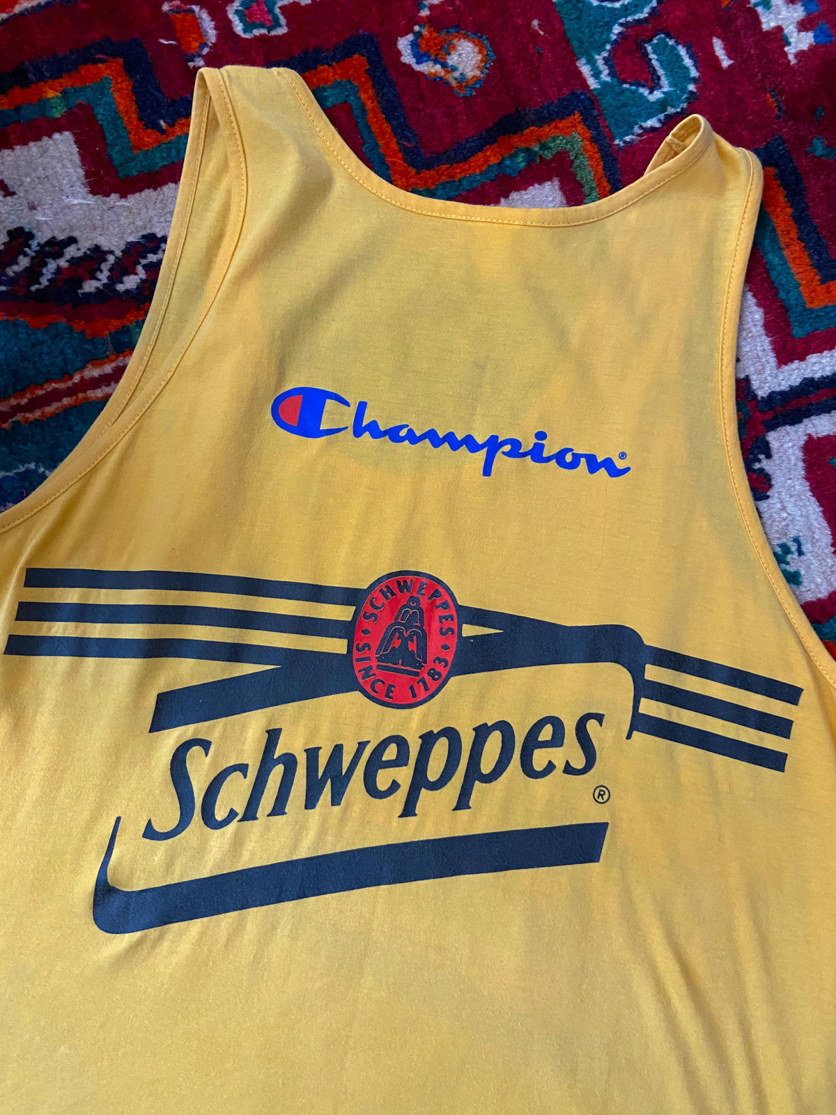 Vintage 1980s Champion Schweppes Vest