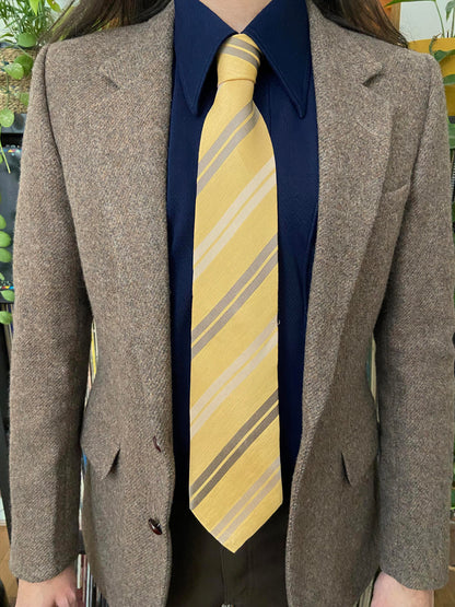 Vintage 1980s Yellow Ermenegildo Zegna Tie