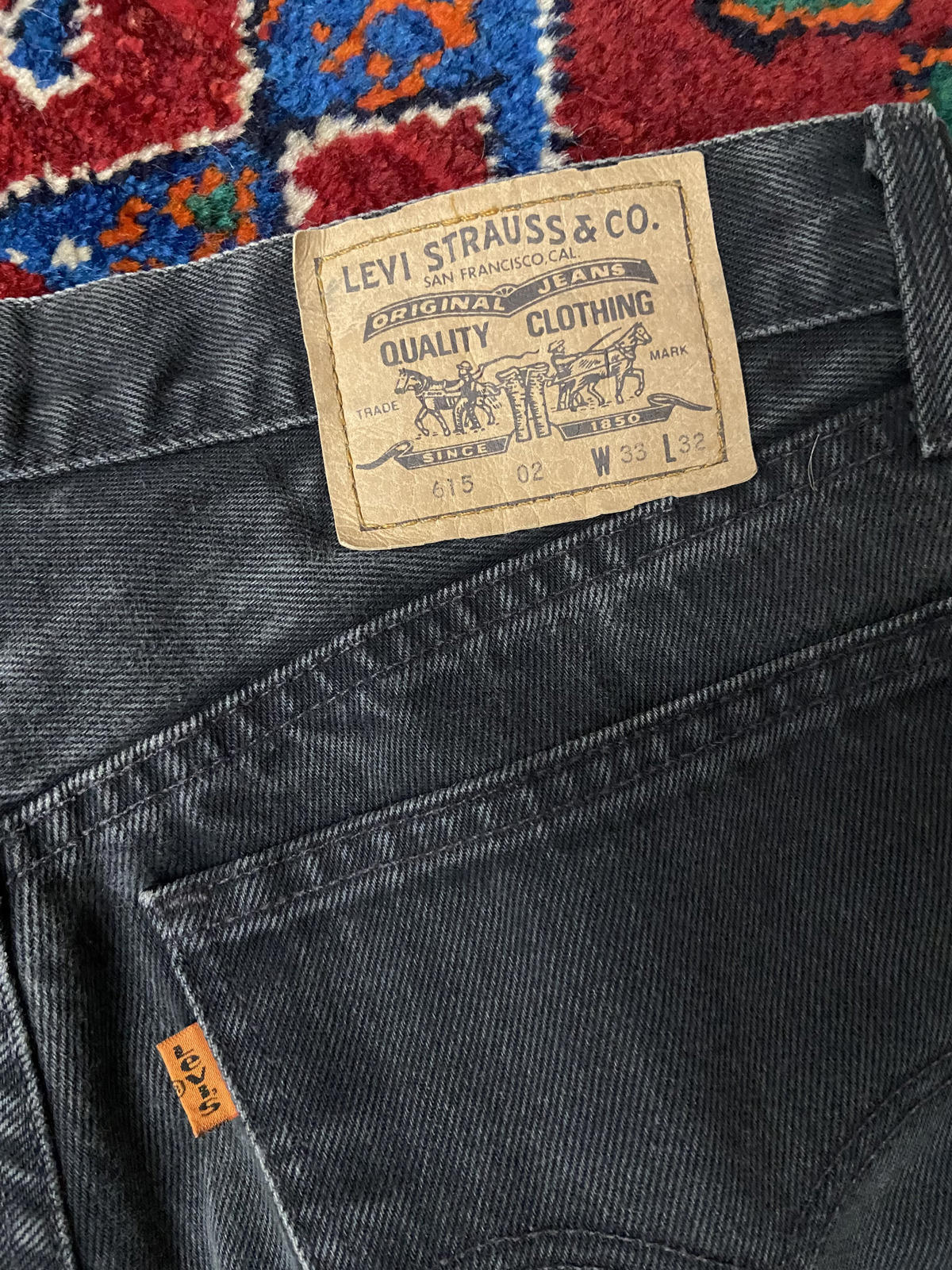 Vintage Levi's 615 Orange Tab Grey Straight Jeans W32