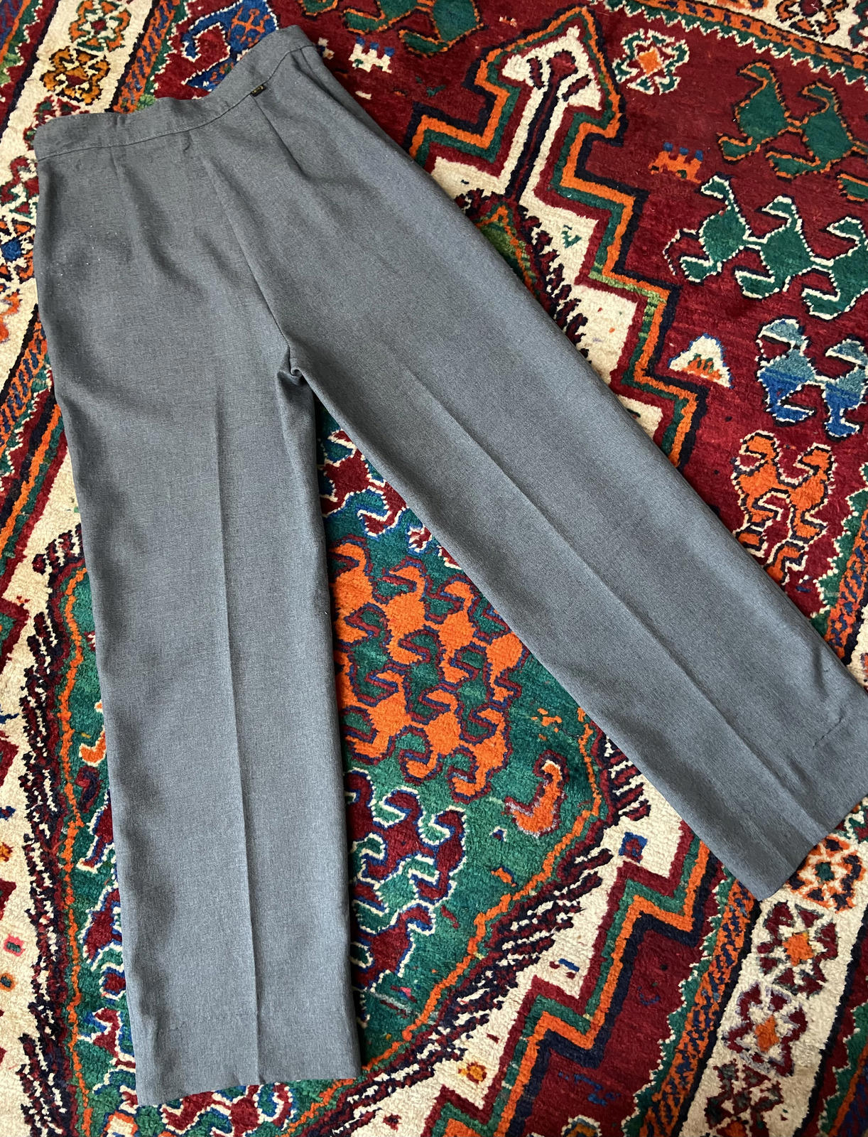 Vintage 1970s Grey Levis Straight Leg Trousers W28