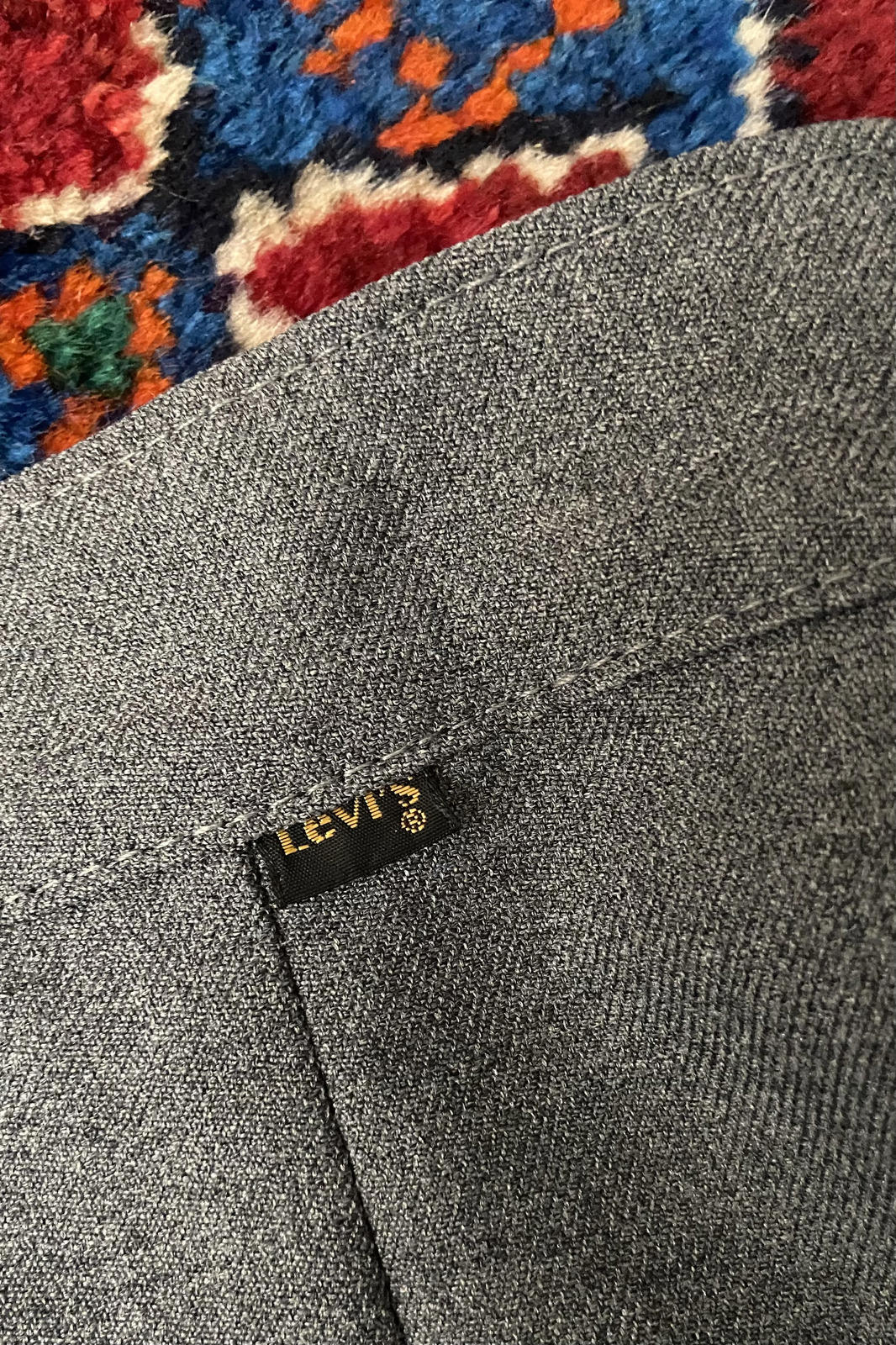 Vintage 1970s Grey Levis Straight Leg Trousers W28