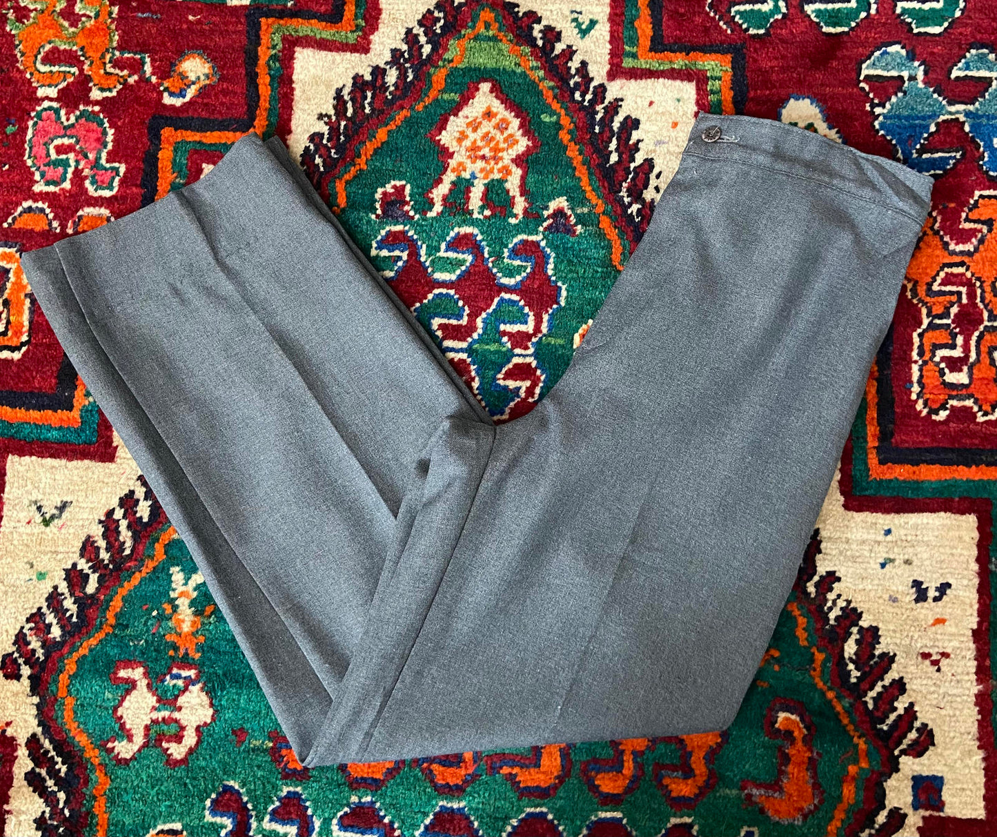 Vintage 1970s Grey Levis Straight Leg Trousers W28