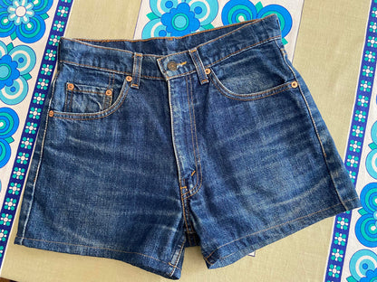 Vintage Levis Blue Denim Hemmed Shorts W29