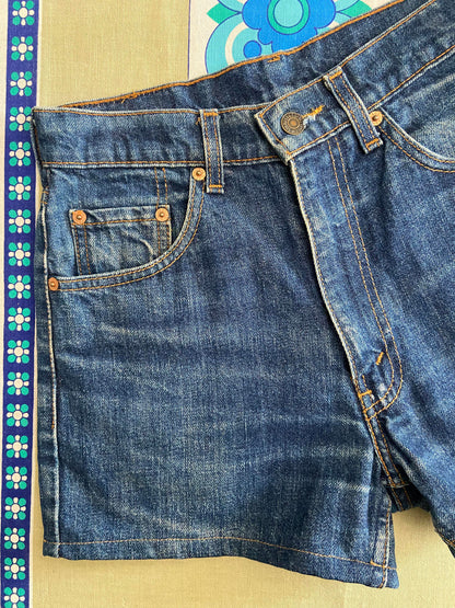 Vintage Levis Blue Denim Hemmed Shorts W29
