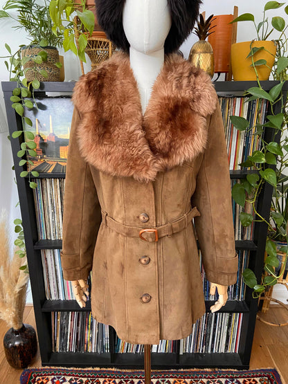 Vintage 1970s Taupe Suede Penny Lane Jacket