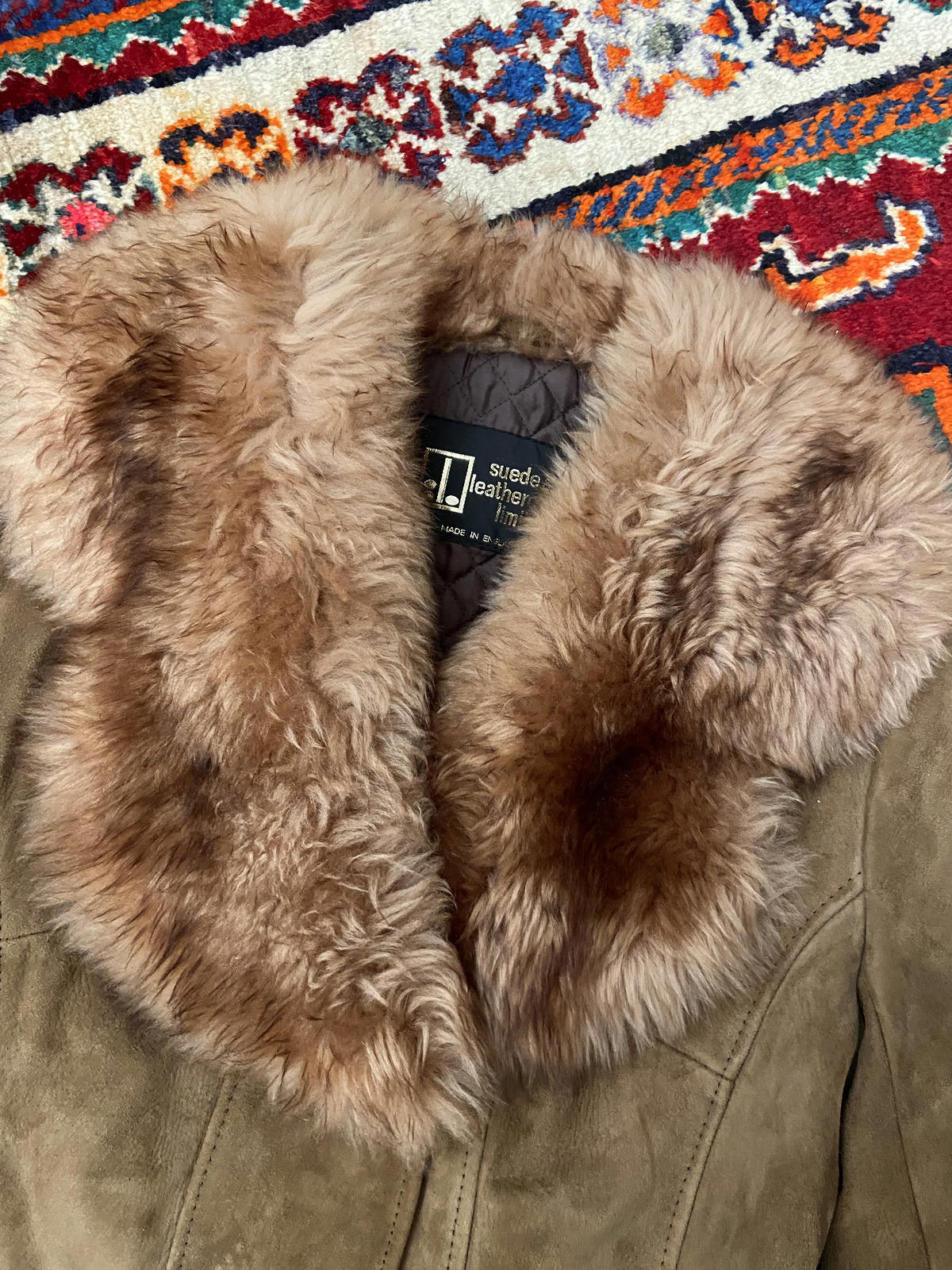 Vintage 1970s Taupe Suede Penny Lane Jacket