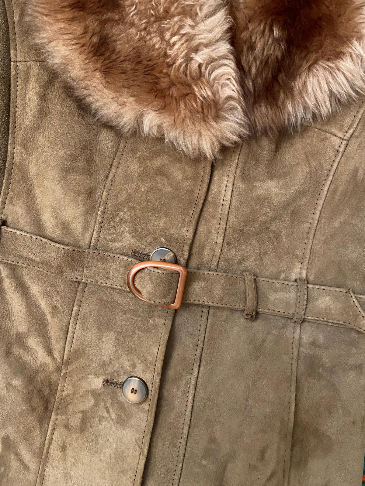 Vintage 1970s Taupe Suede Penny Lane Jacket