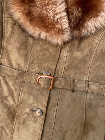 Vintage 1970s Taupe Suede Penny Lane Jacket