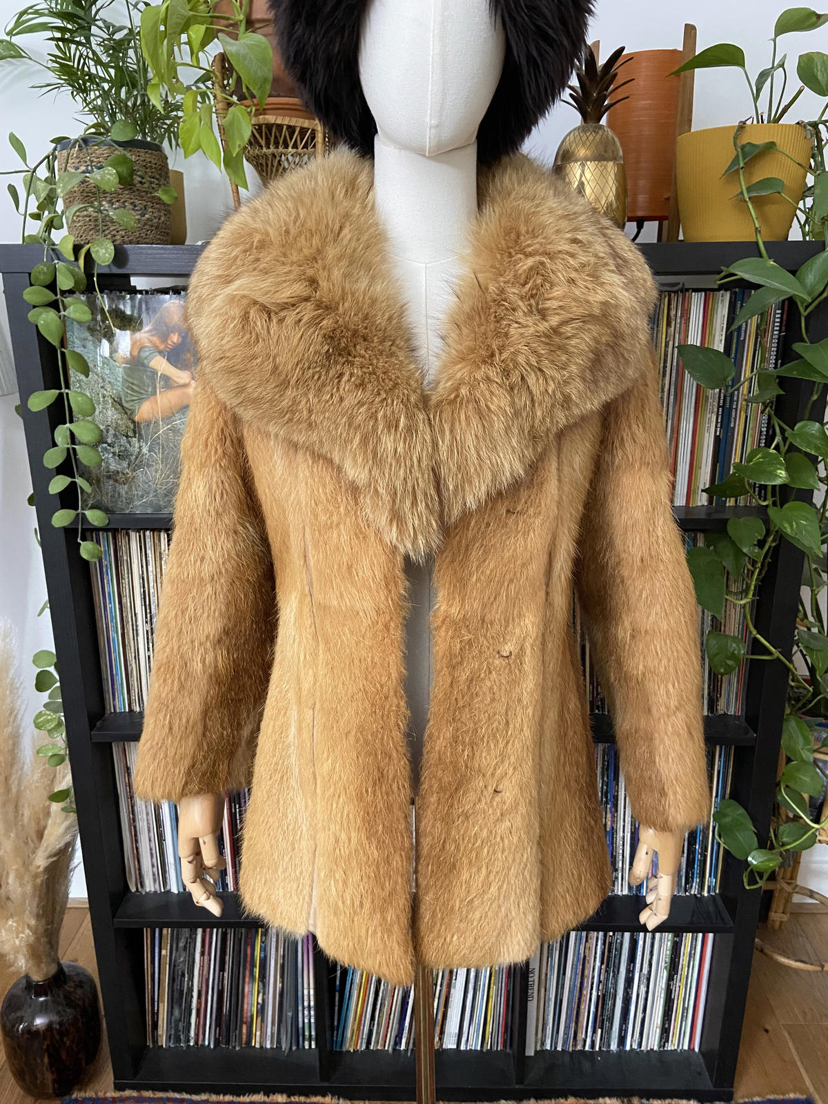 Vintage 1970s Gold Suede Panel Penny Lane Coat