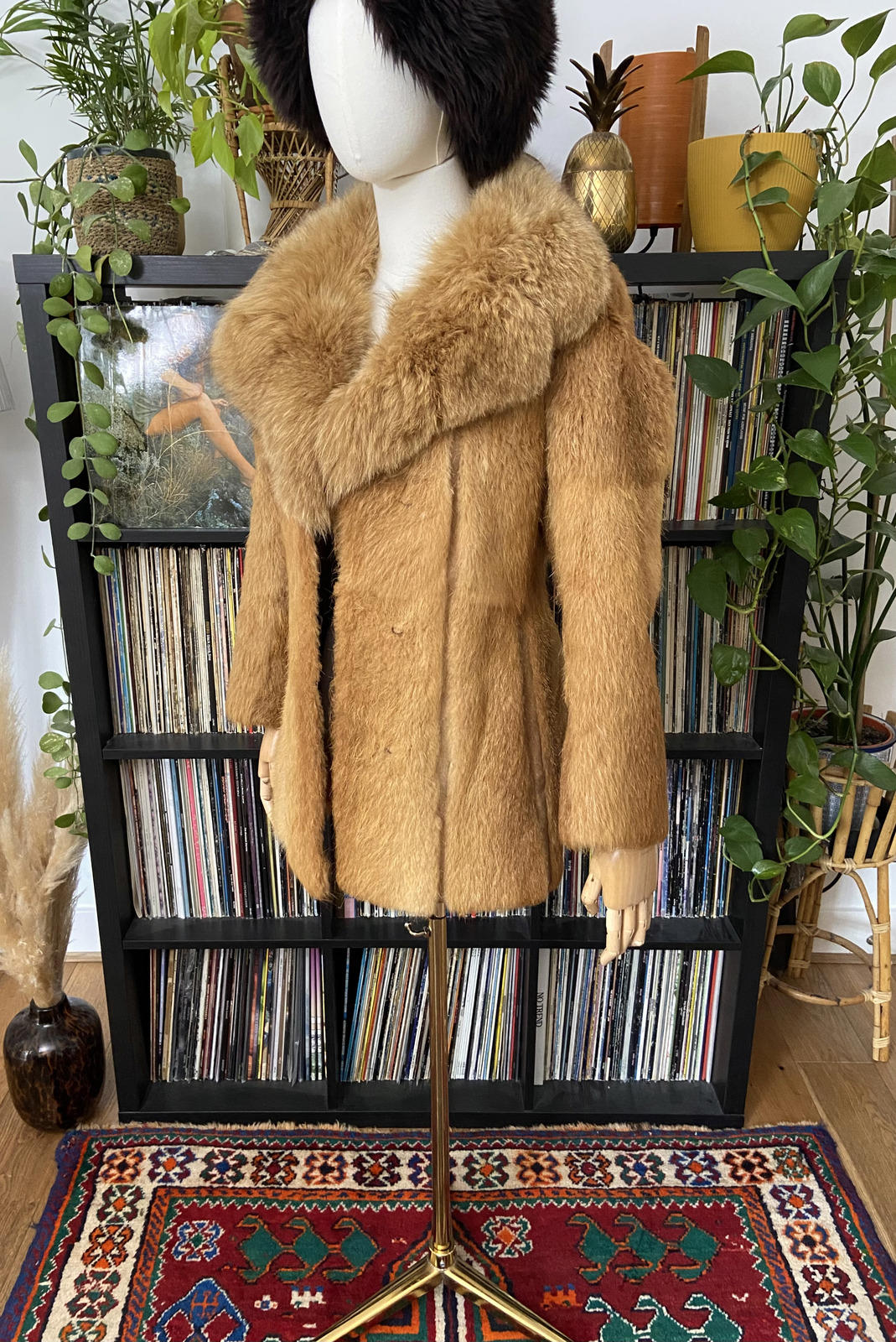 Vintage 1970s Gold Suede Panel Penny Lane Coat