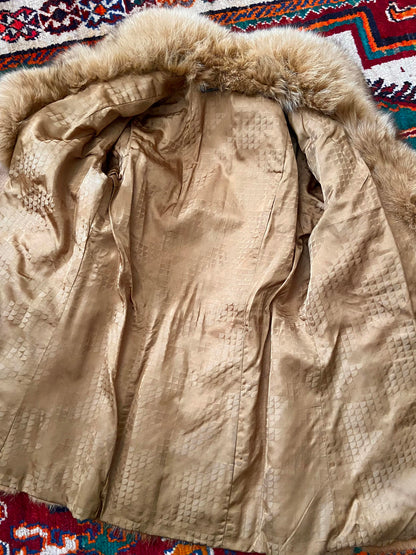 Vintage 1970s Gold Suede Panel Penny Lane Coat
