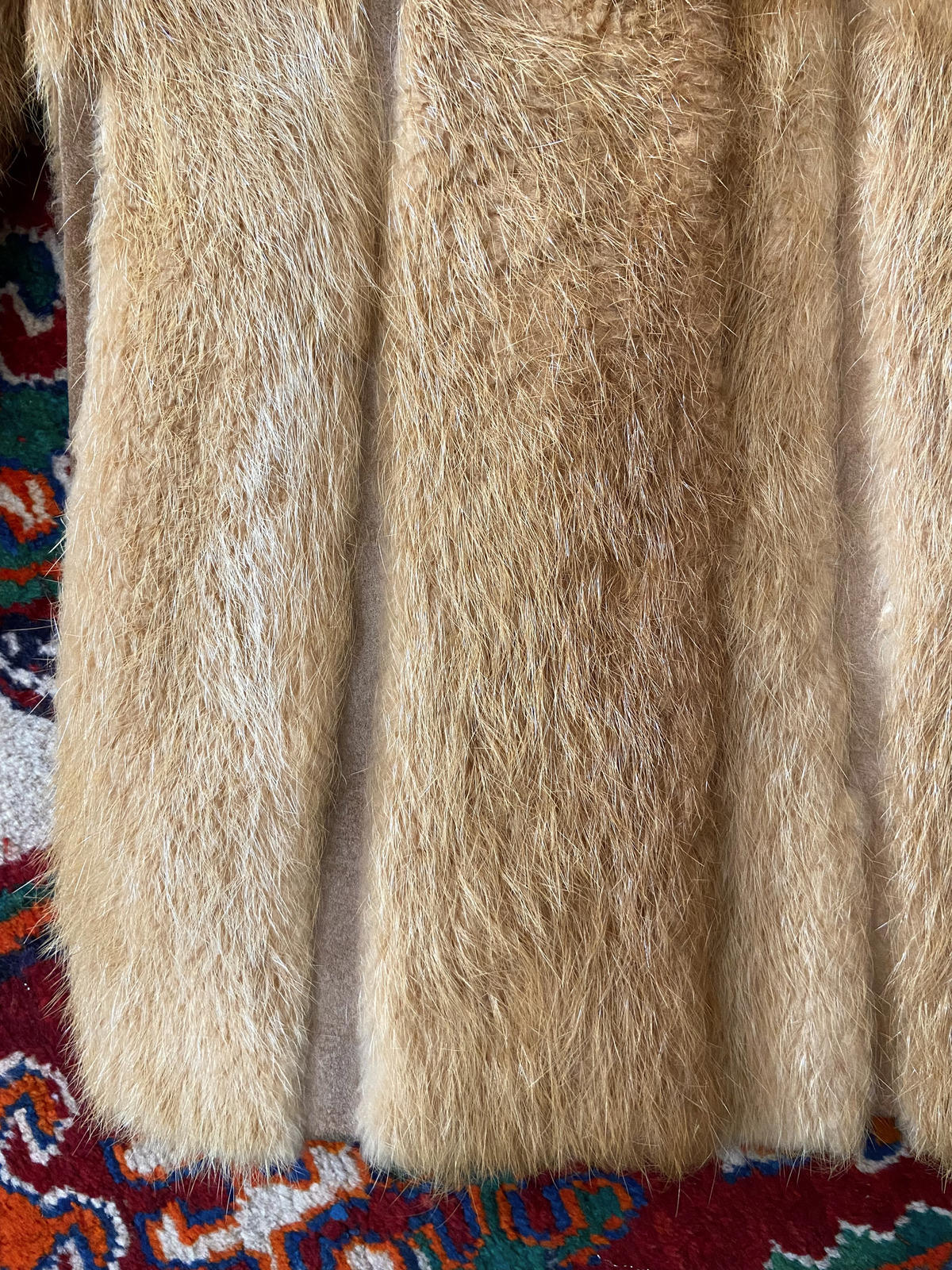 Vintage 1970s Gold Suede Panel Penny Lane Coat