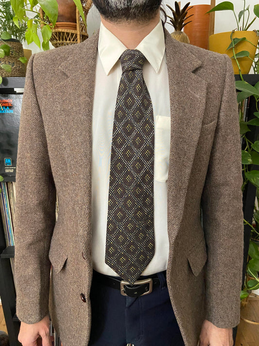 Vintage 1970s Ermenegildo Zegna Cashmere/Wool Kipper Tie