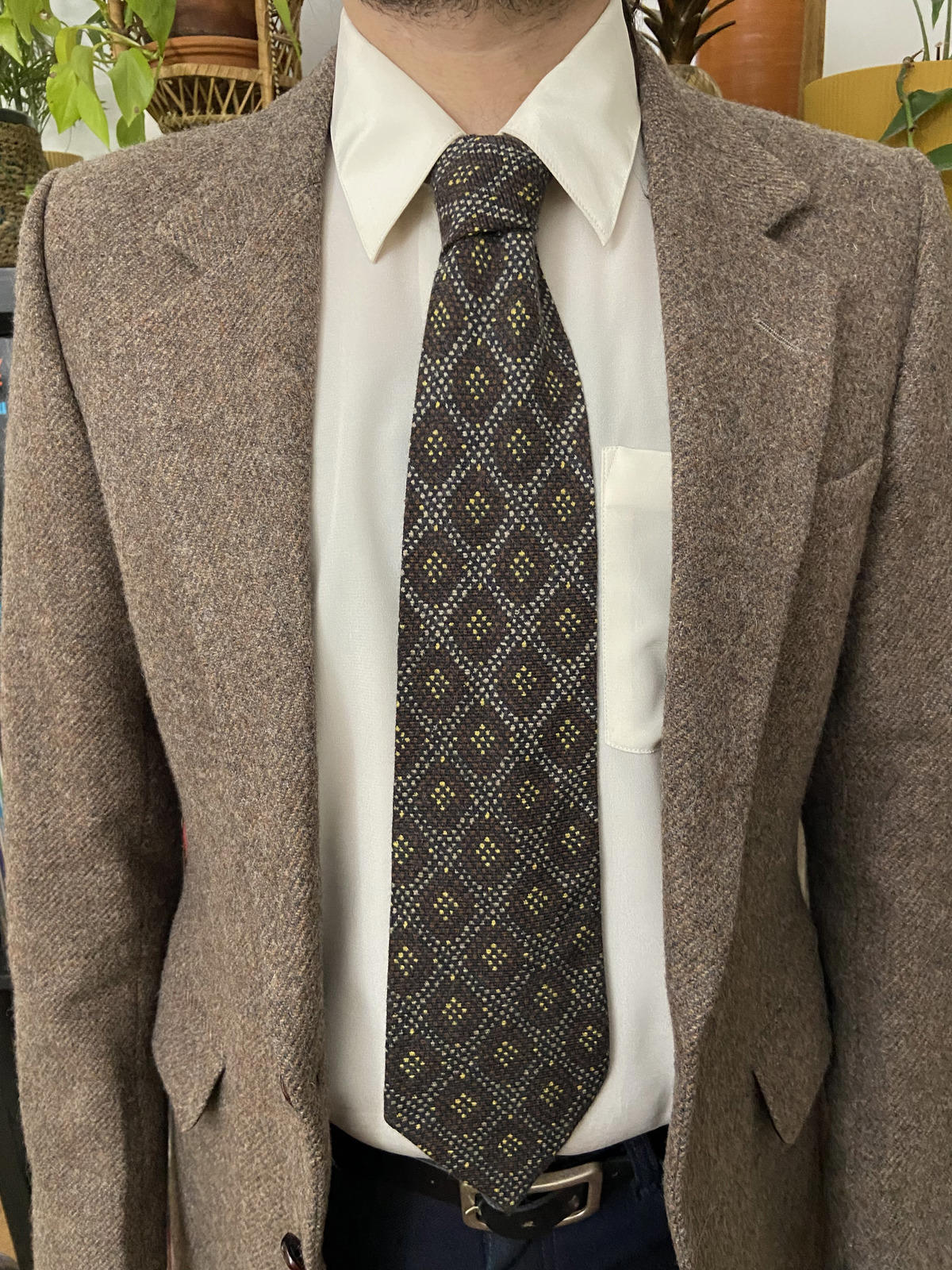 Vintage 1970s Ermenegildo Zegna Cashmere/Wool Kipper Tie