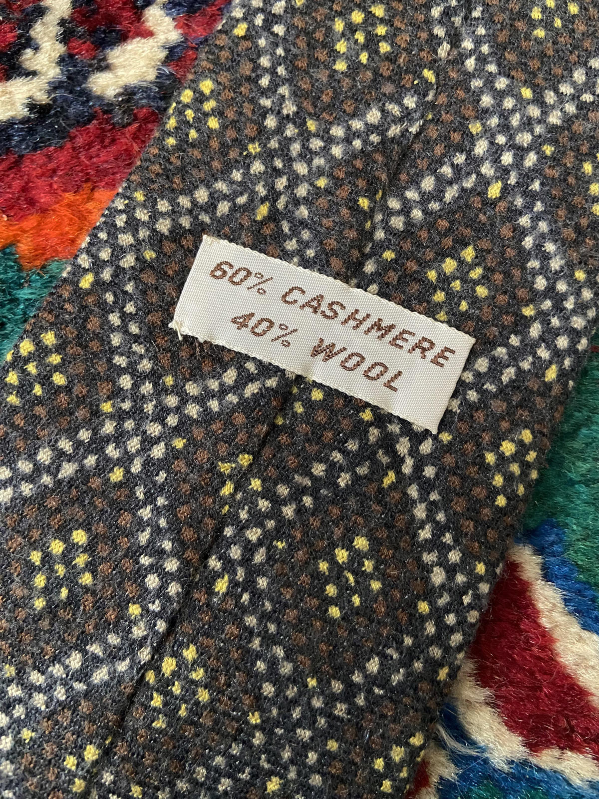Vintage 1970s Ermenegildo Zegna Cashmere/Wool Kipper Tie