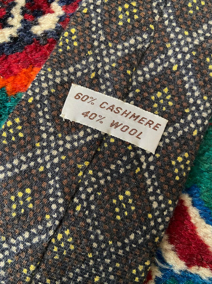 Vintage 1970s Ermenegildo Zegna Cashmere/Wool Kipper Tie